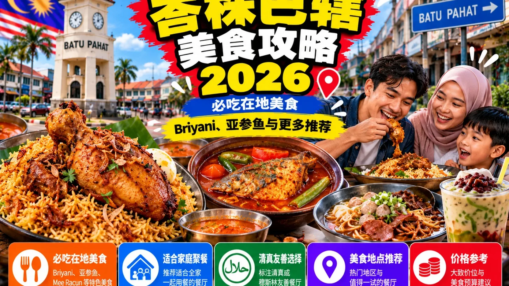 Batu Pahat 吃什么？2026 Briyani、Asam Pedas、Family Dinner 与 Halal-Friendly Guide