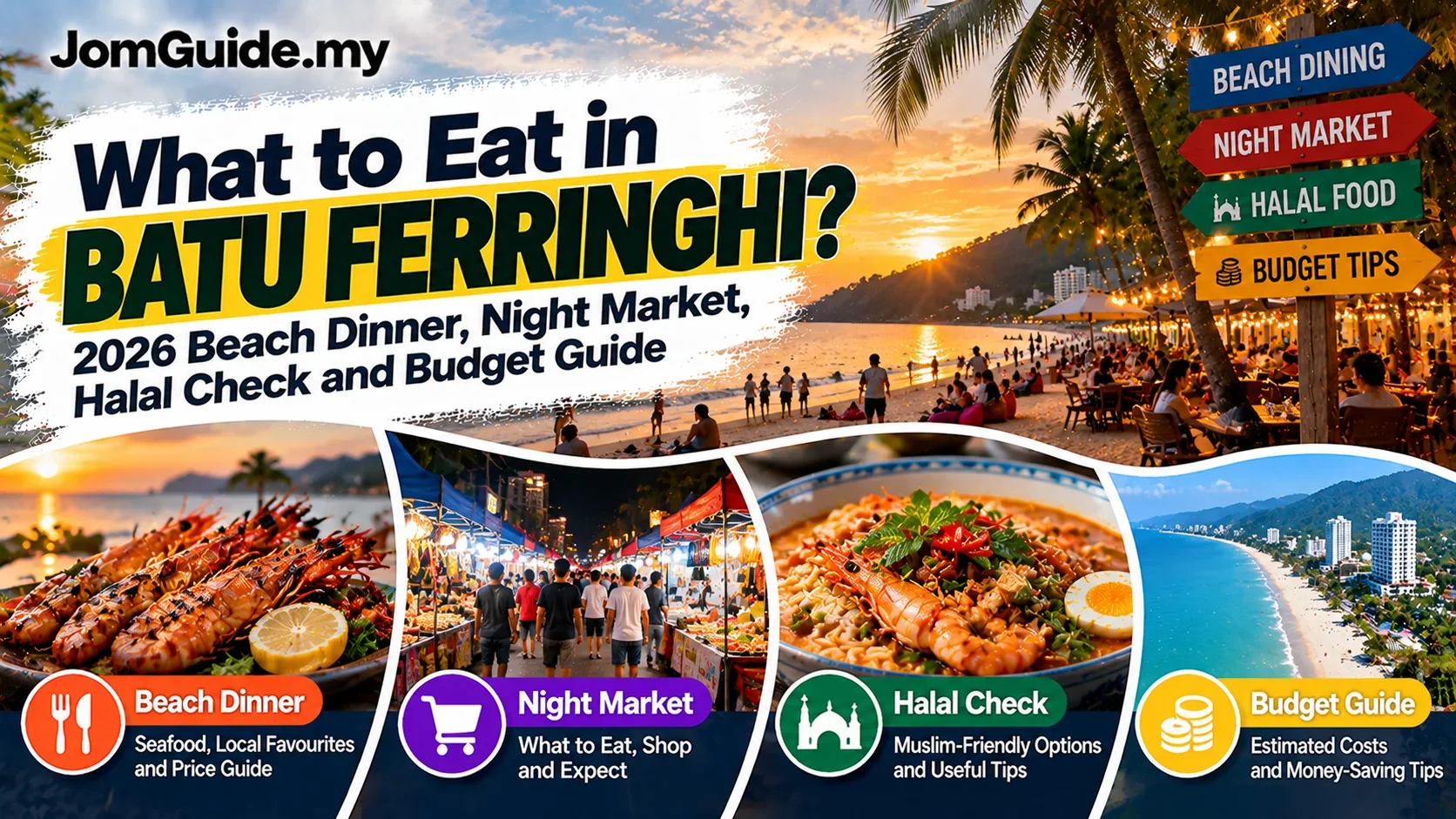 What to Eat in Batu Ferringhi? 2026 Beach Dinner, Night Market, Halal Check and Budget Guide