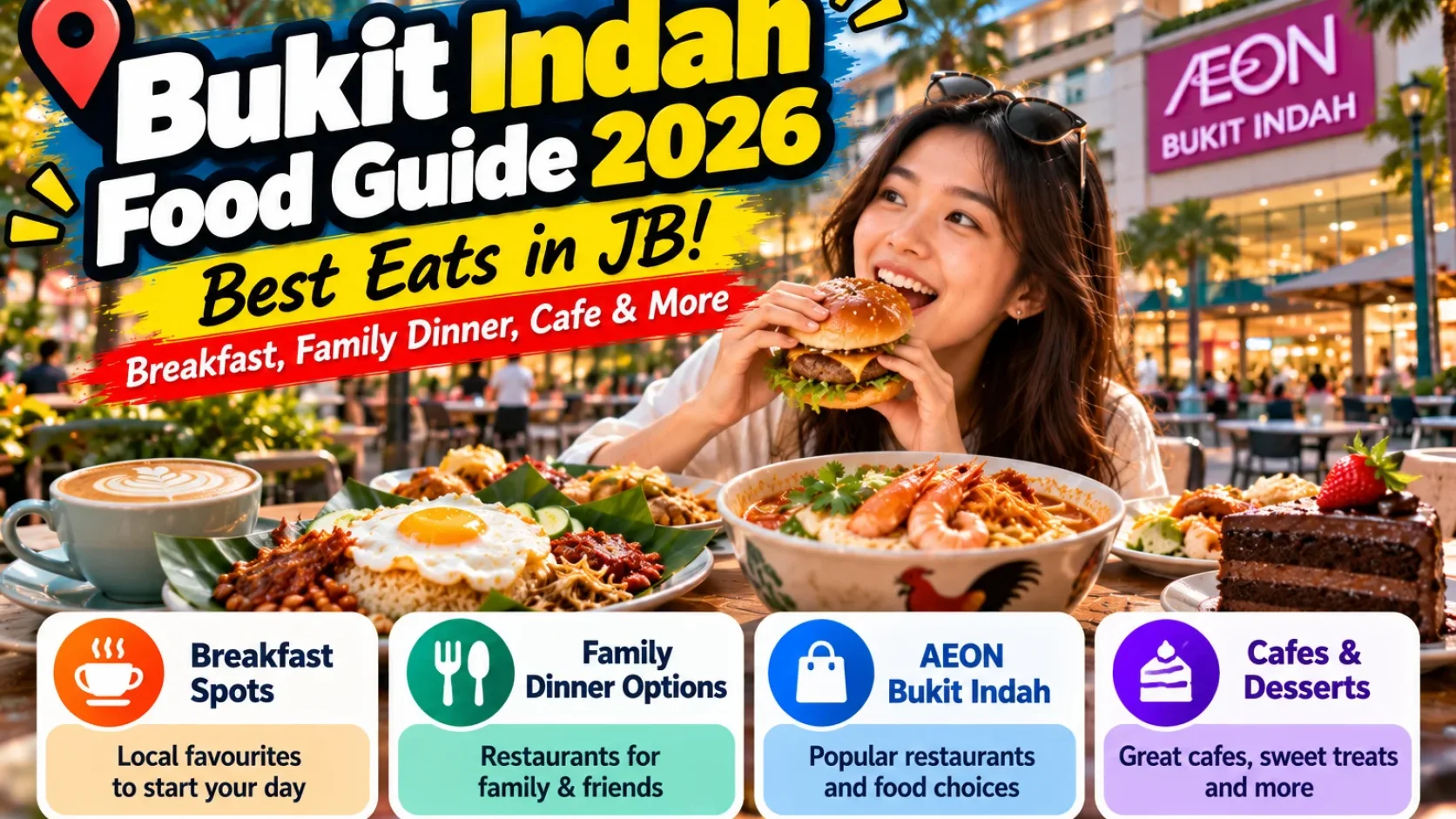 Bukit Indah JB Food Guide 2026: Breakfast, Family Dinner, Burgers & Cafés