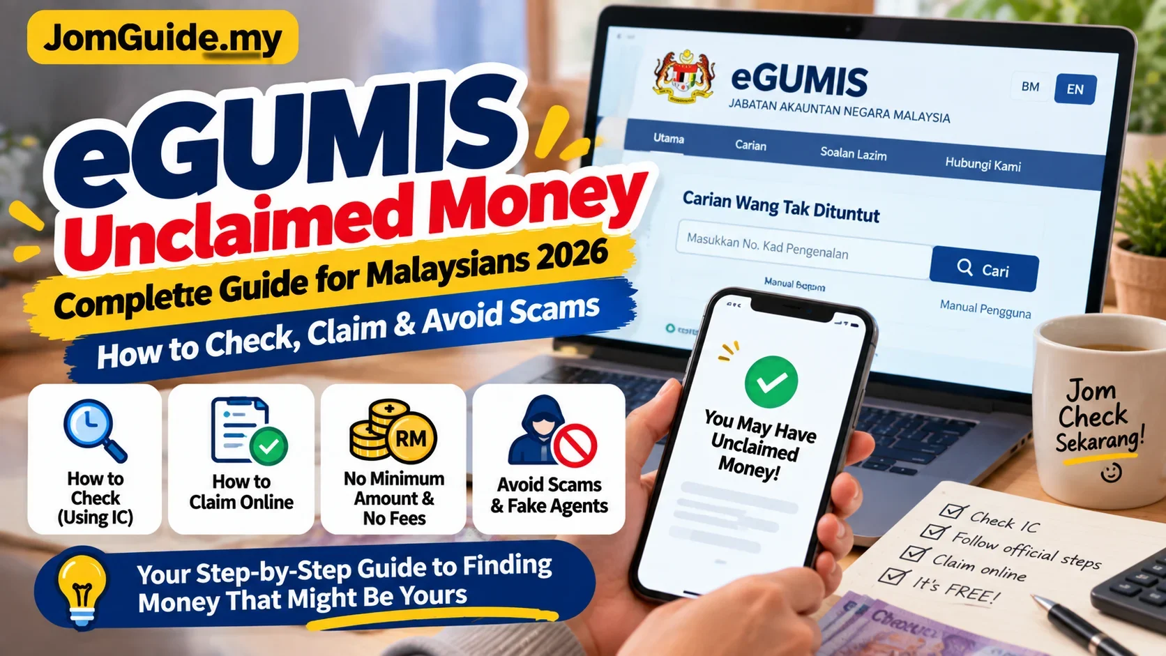 How to Check eGUMIS for Unclaimed Money in Malaysia — and Claim It Online