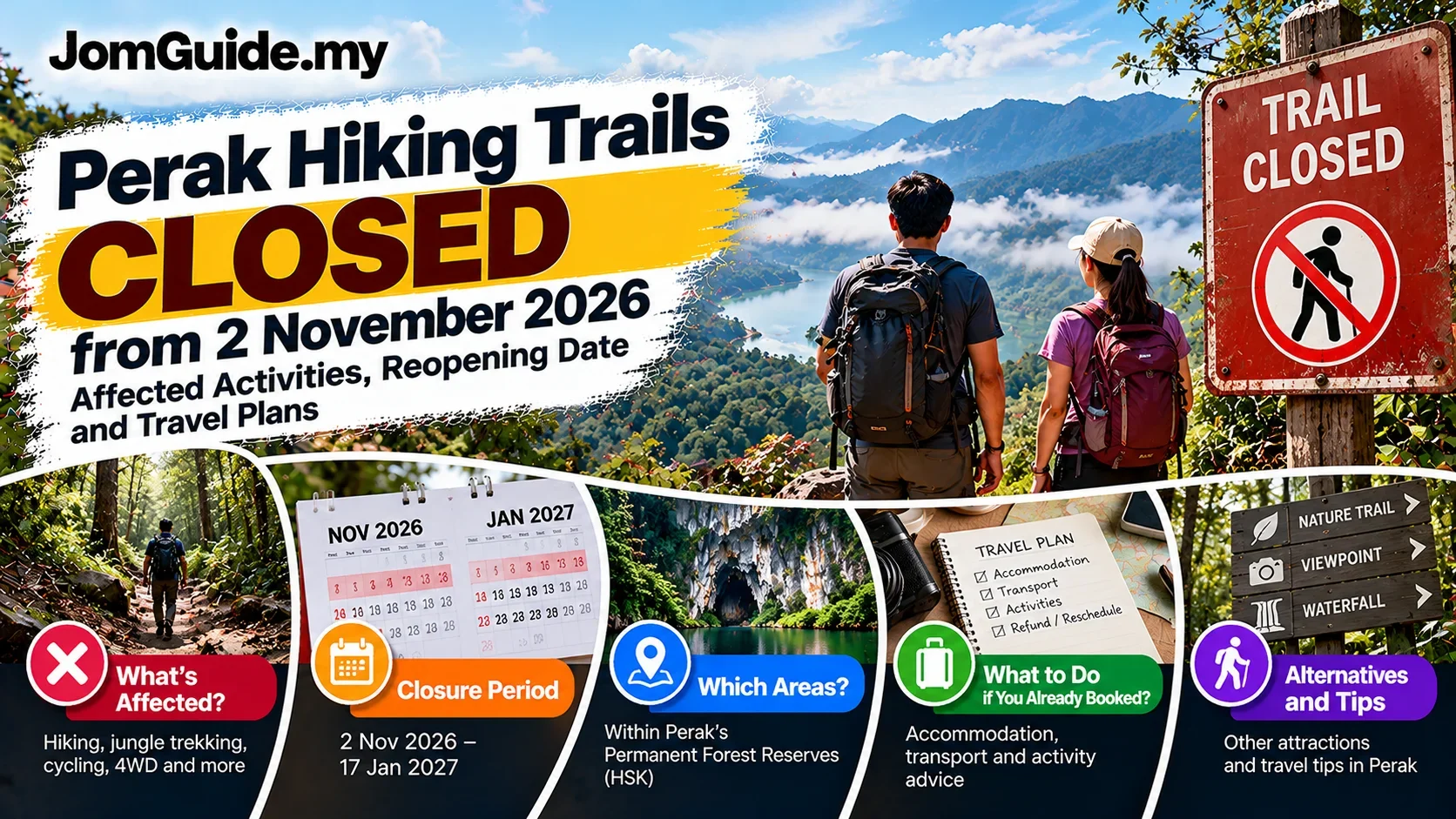 Perak Hiking Trails Closed 2 November 2026–17 January 2027: What Travellers Need to Know