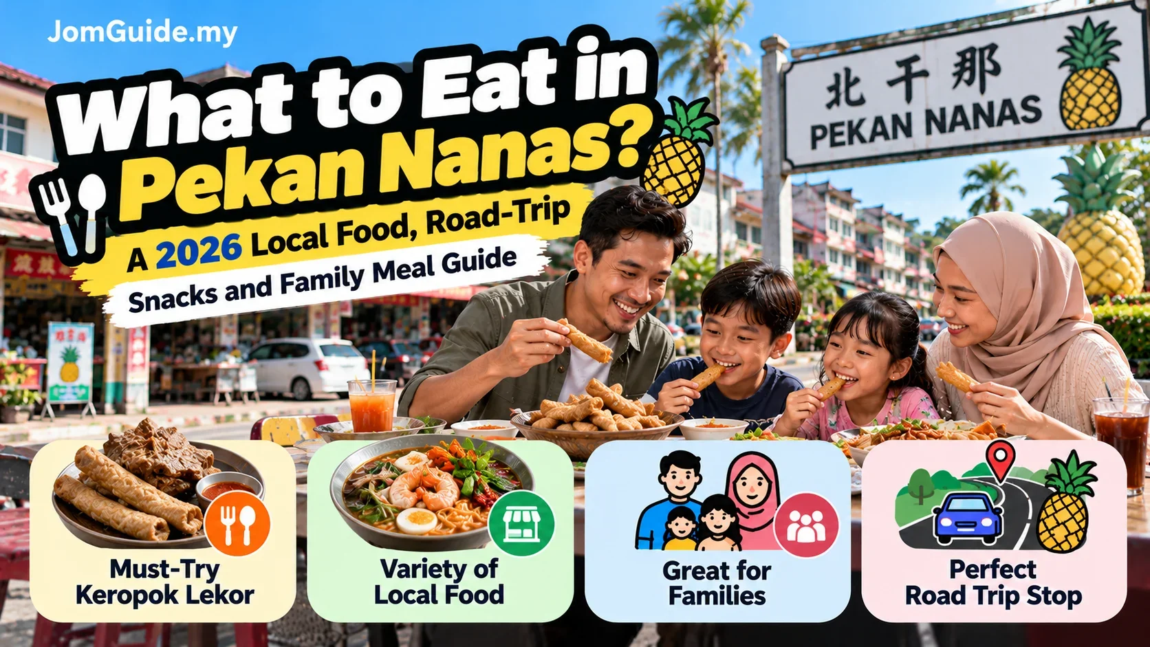 What to Eat in Pekan Nanas? 2026 Local Food, Road-Trip Snacks and Family Meal Guide