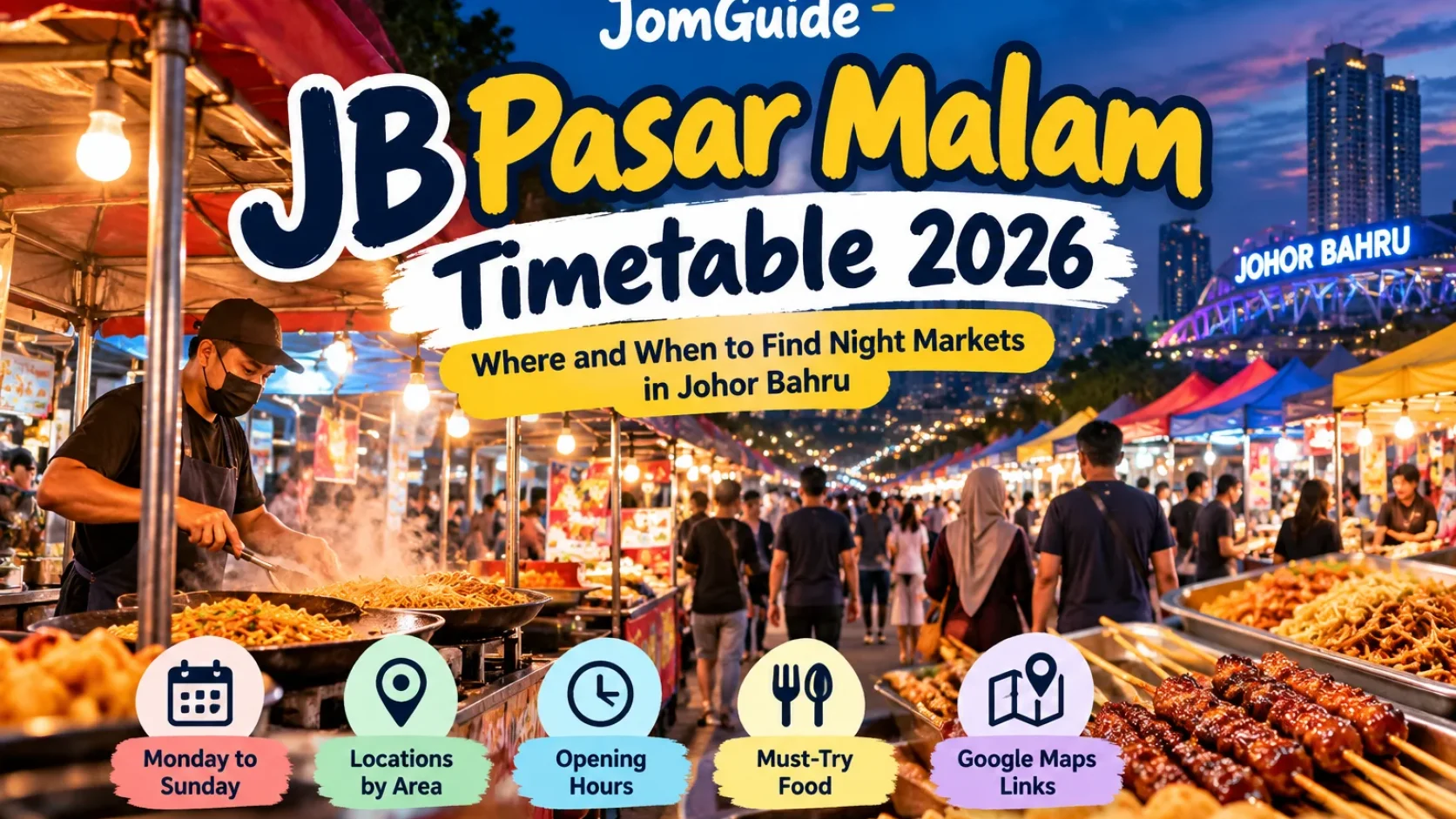 JB Pasar Malam 2026: Which Night Market Is Open Tonight? A Day-by-Day Johor Bahru Guide