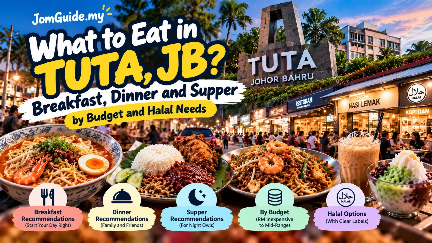 What to Eat in TUTA, JB? Breakfast, Dinner and Supper by Budget and Halal Needs
