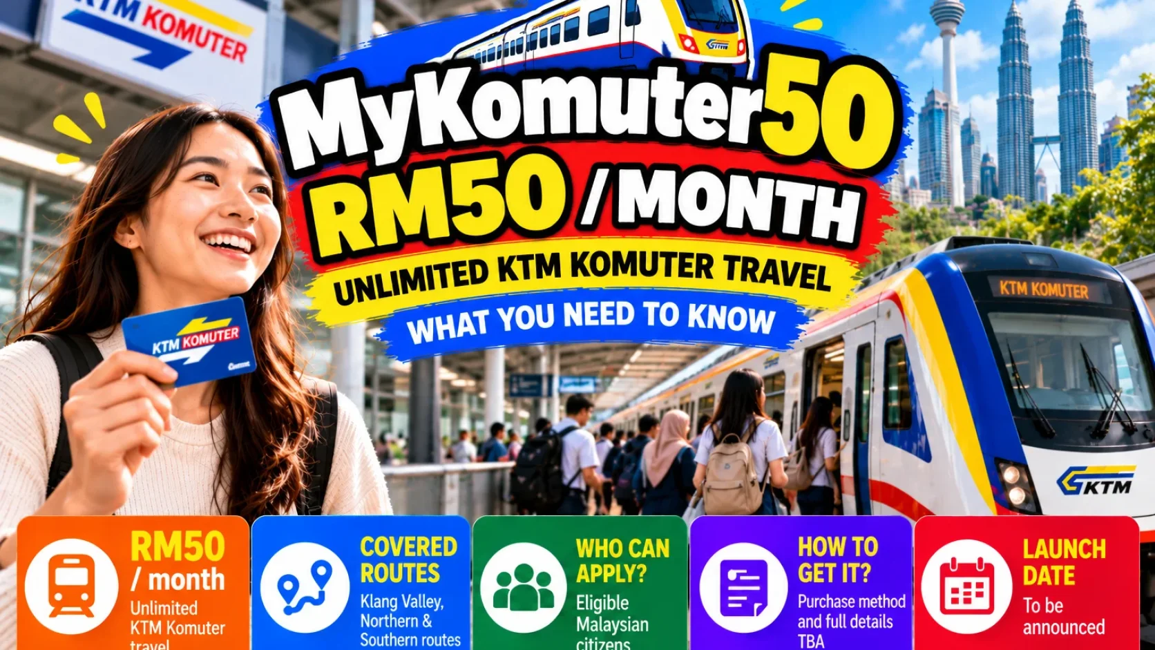 MyKomuter50 2027: RM50 KTM Komuter Pass vs My50, Routes & Launch