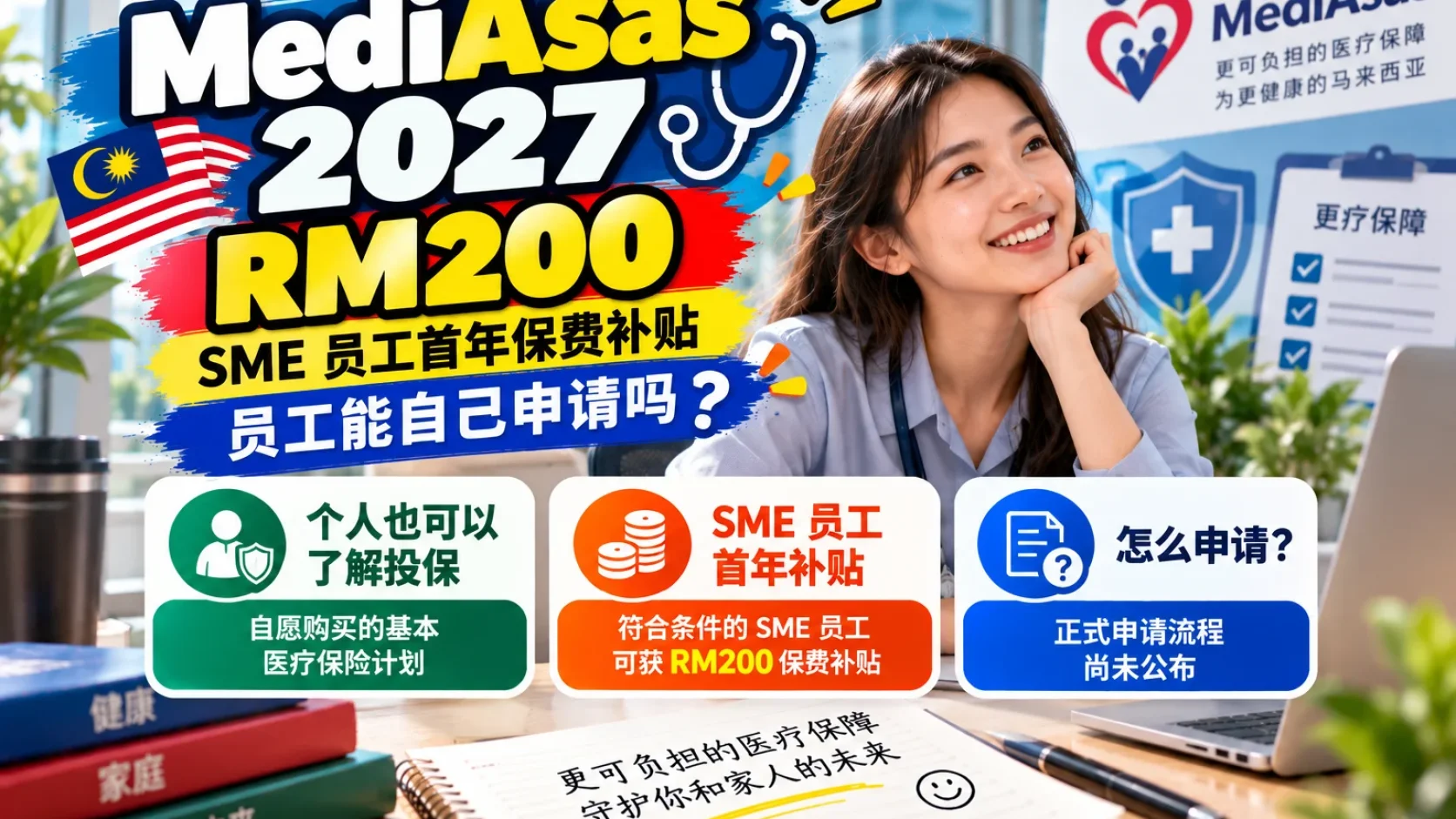 MediAsas 2027 员工可以自己申请吗？SME RM200 保费补贴、KWSP 付款一次看懂