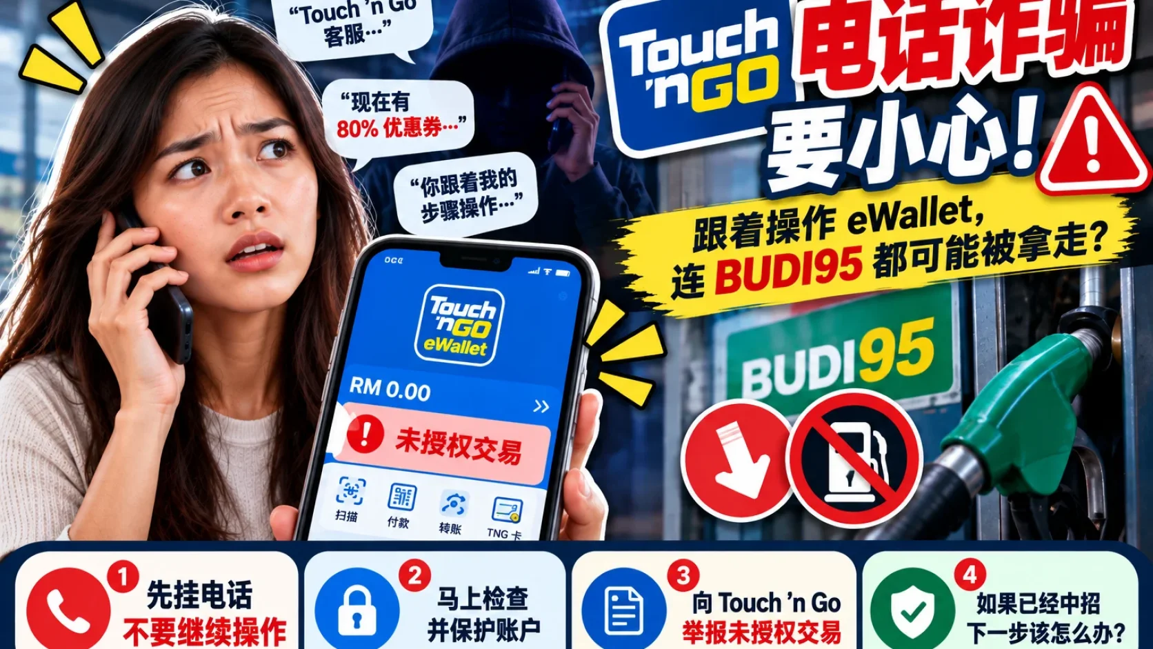 有人假冒 Touch ’n Go 打电话：叫你打开 eWallet 操作，连 BUDI95 都可能被拿走