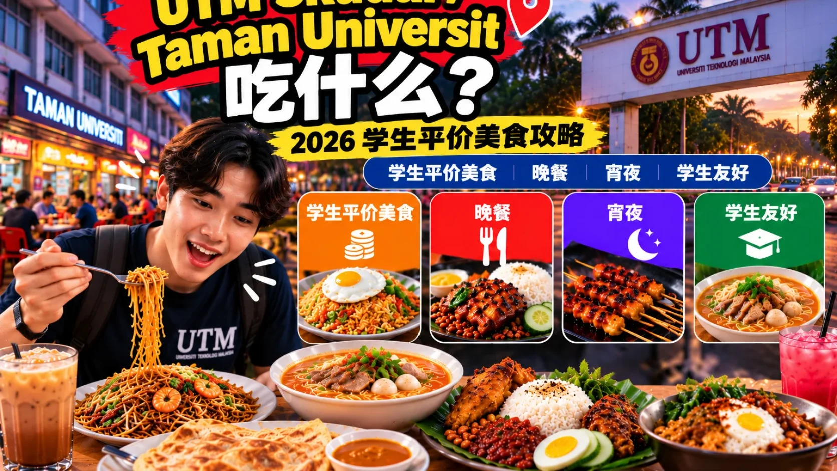 UTM / Taman Universiti 吃什么？2026 Student Budget、晚餐、宵夜这样选