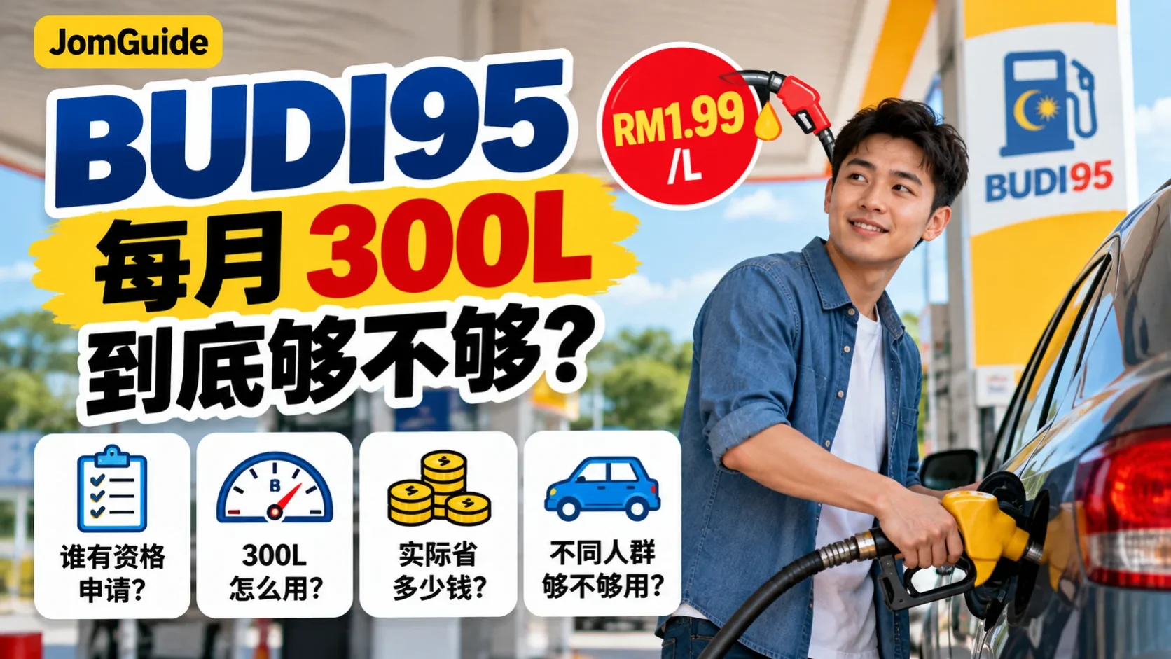 BUDI95 每月 300L 够不够？普通上班族和靠车工作的人实际算给你看