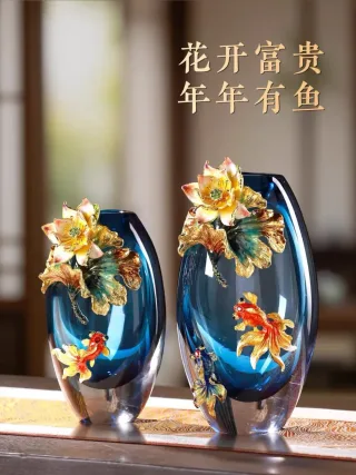 中式琉璃花器 · 一对 图 1