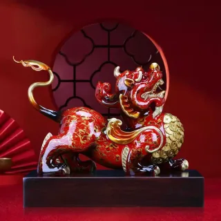 金钱貔貅 · 珐琅红 图 1
