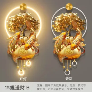锦鲤送财客厅挂饰 图 2