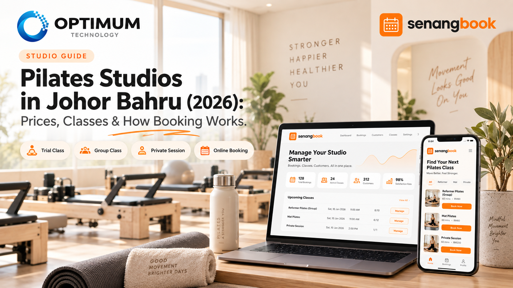 Pilates Studios in Johor Bahru (2026): Prices, Classes & How Booking Works
